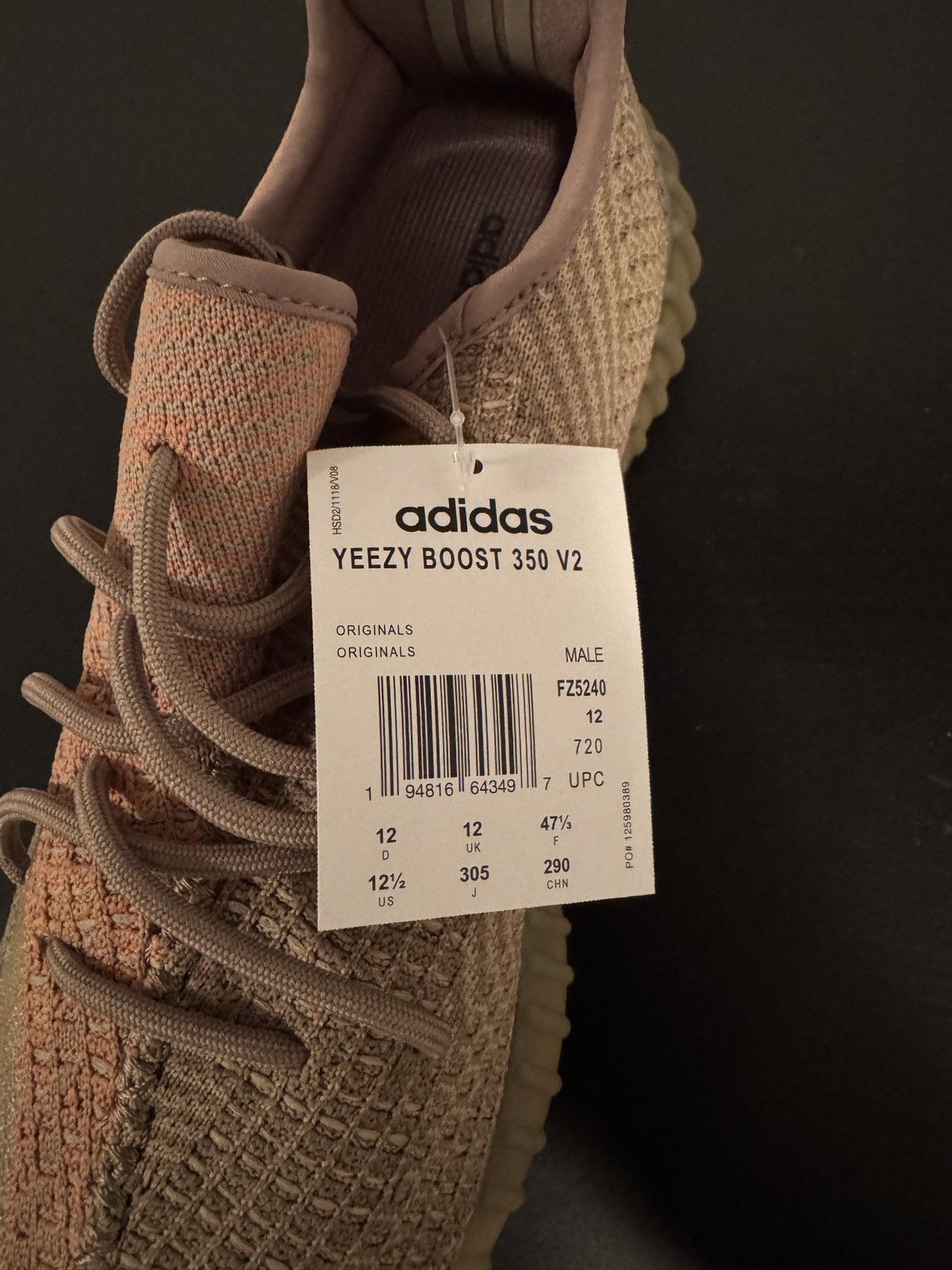 Adidas × Yeezy ADIDAS YEEZY BOOST 350 V2 SAND TAUPE Size US 12.5 / EU 45-46 - 6 Thumbnail
