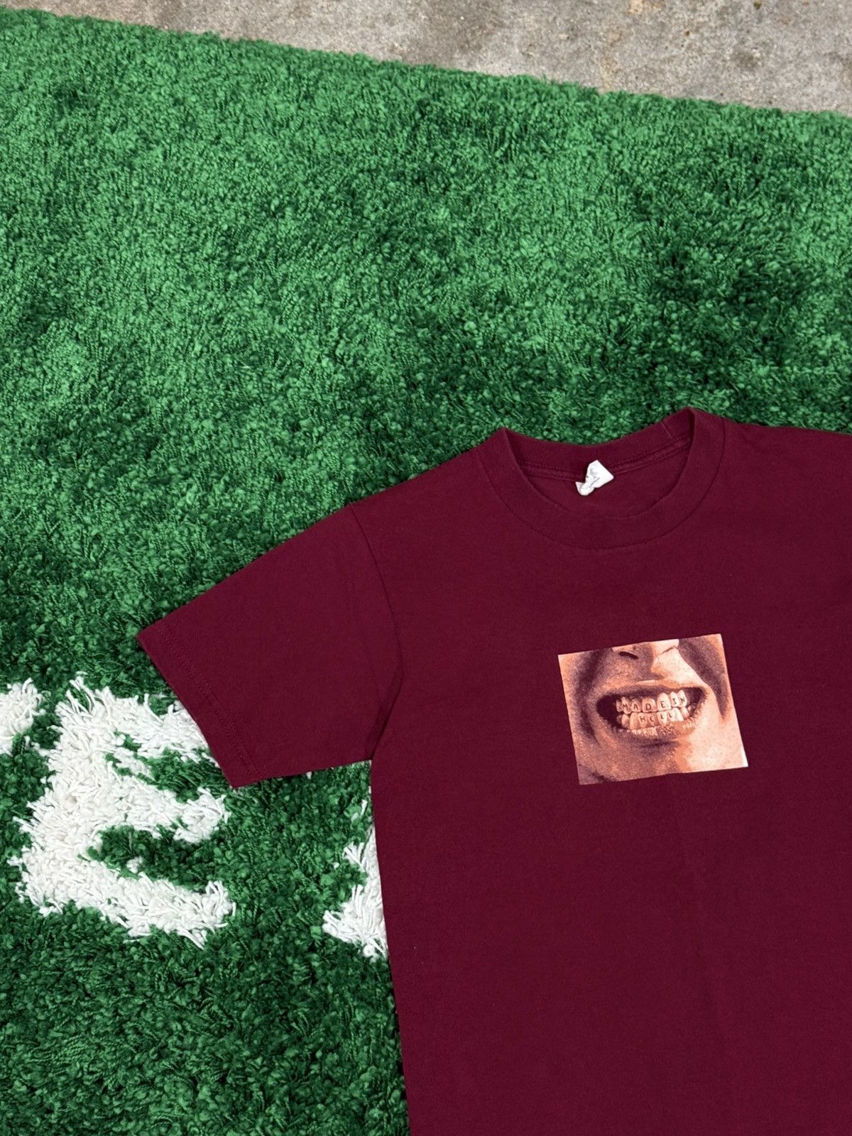 Fuck The Population Fuck The Population FTP Burgundy Red Tee Small Mouth Teeth Size US S / EU 44-46 / 1 - 2 Thumbnail