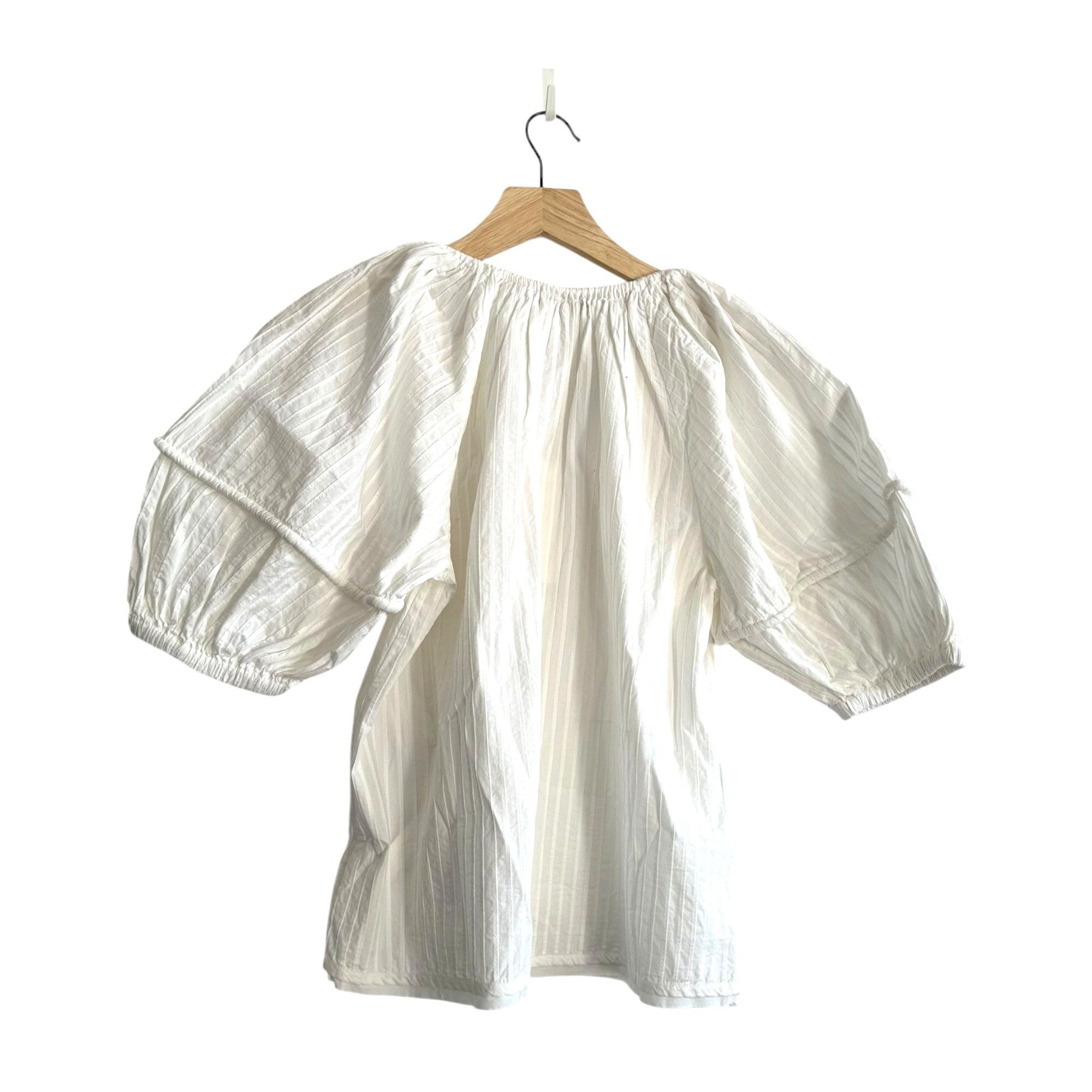 Ulla Johnson Ulla Johnson White Cotton Laurenza Blouse, puff sleeves, Siz Size XS / US 0-2 / IT 36-38 - 2 Thumbnail