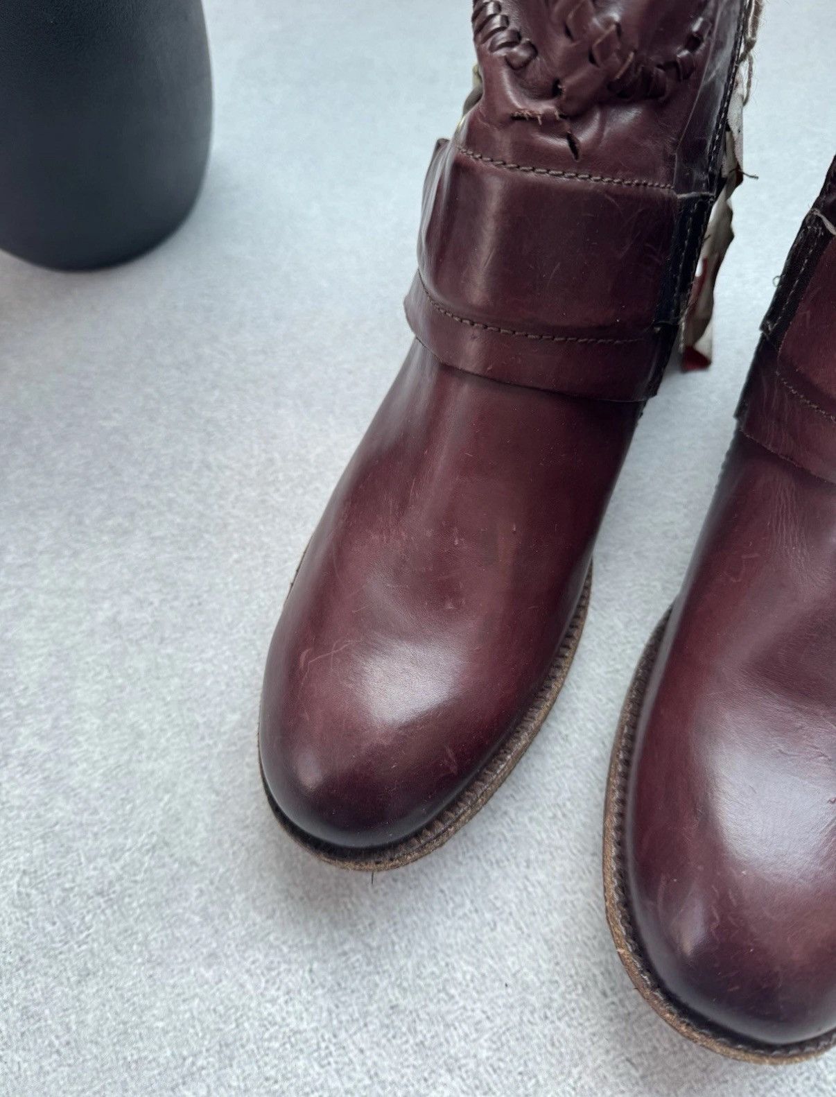 A.S.98 Vintage A.S 98 AIRSTEP Ankle Leather Burgundy Boots Size 37 Size US 6.5 / IT 36.5 - 6 Thumbnail