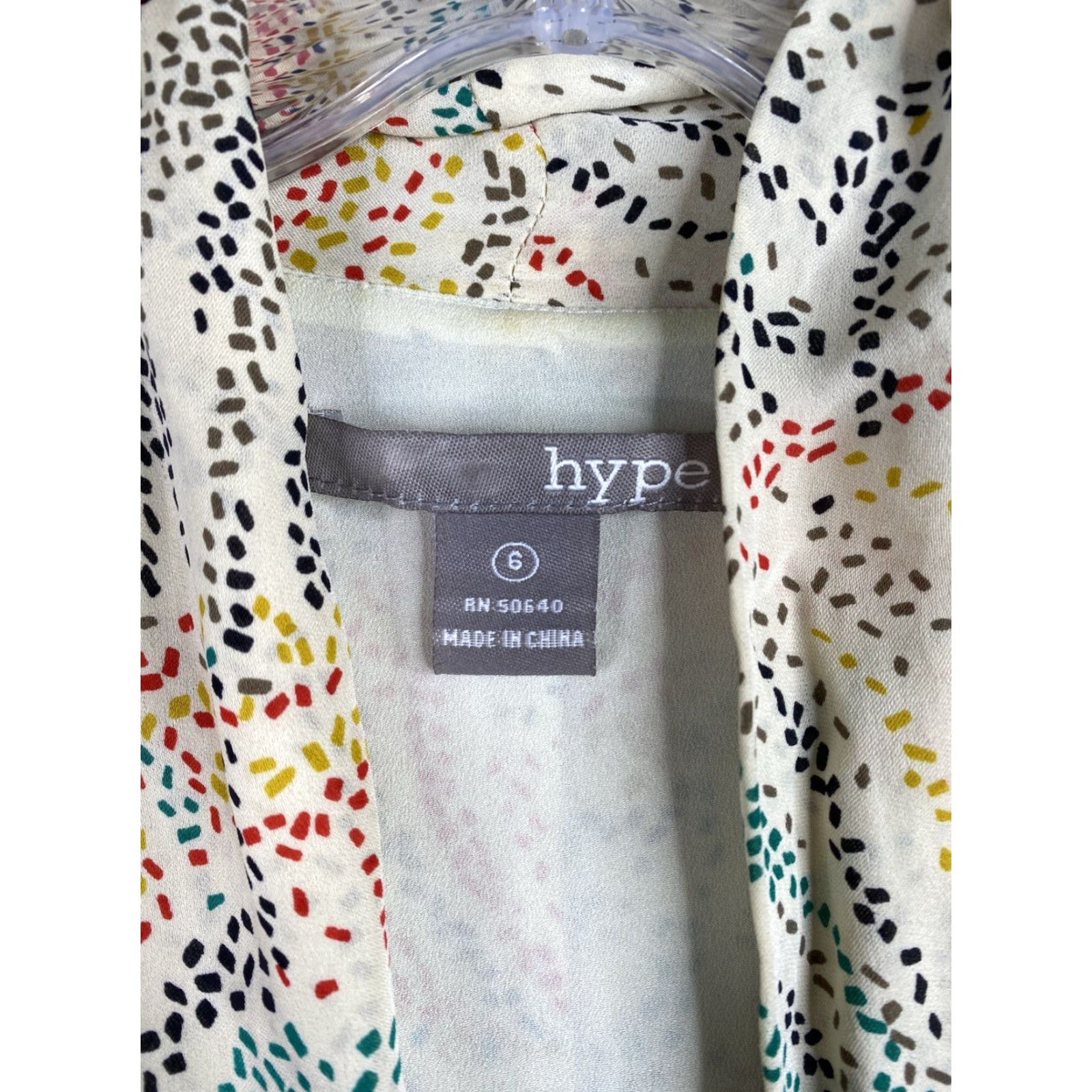 Anthropologie Anthropologie Hype Silk Dress Womens 6 Speckled Rainbow Mini Tie Neck Boho Fun Dress Size M / US 6-8 / IT 42-44 - 3 Thumbnail