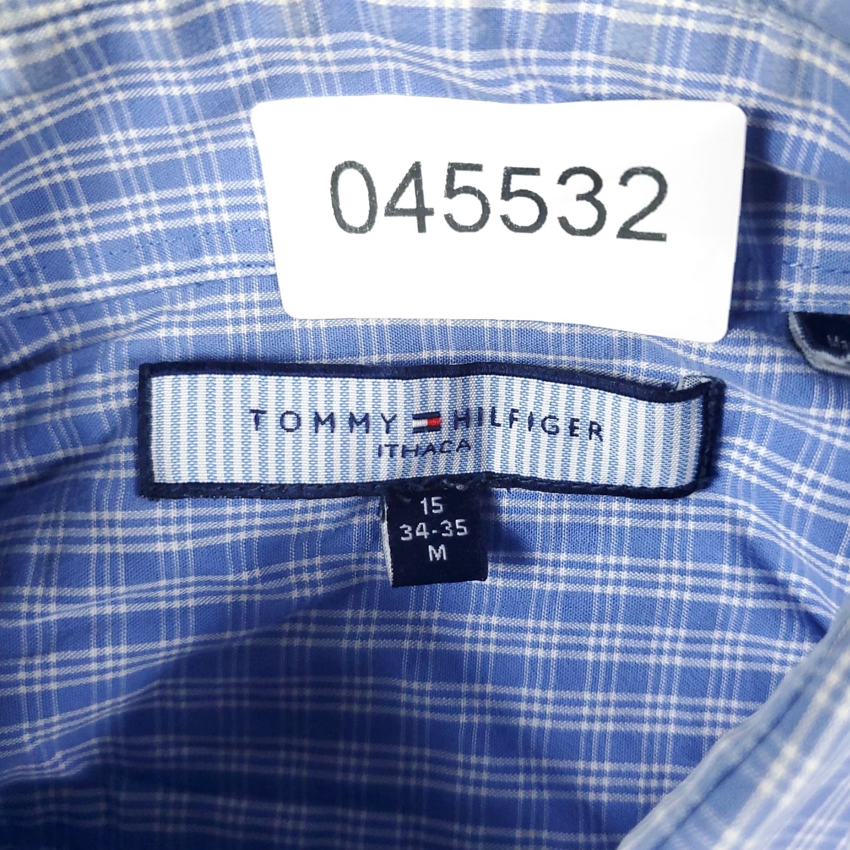 Tommy Hilfiger Tommy Hilfiger Shirt Adult M Blue Plaid Button-Up Long Sleeve Cotton Regular Fit Mens Size US M / EU 48-50 / 2 - 6 Thumbnail