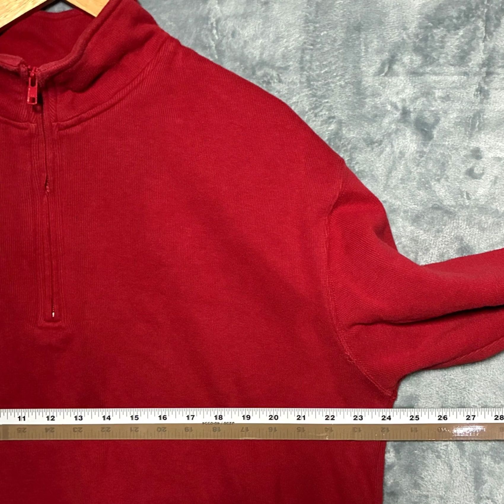 Orvis VINTAGE Orvis Sweatshirt Red Cotton Quarter Zip Pullover Mens Large Size US L / EU 52-54 / 3 - 7 Thumbnail