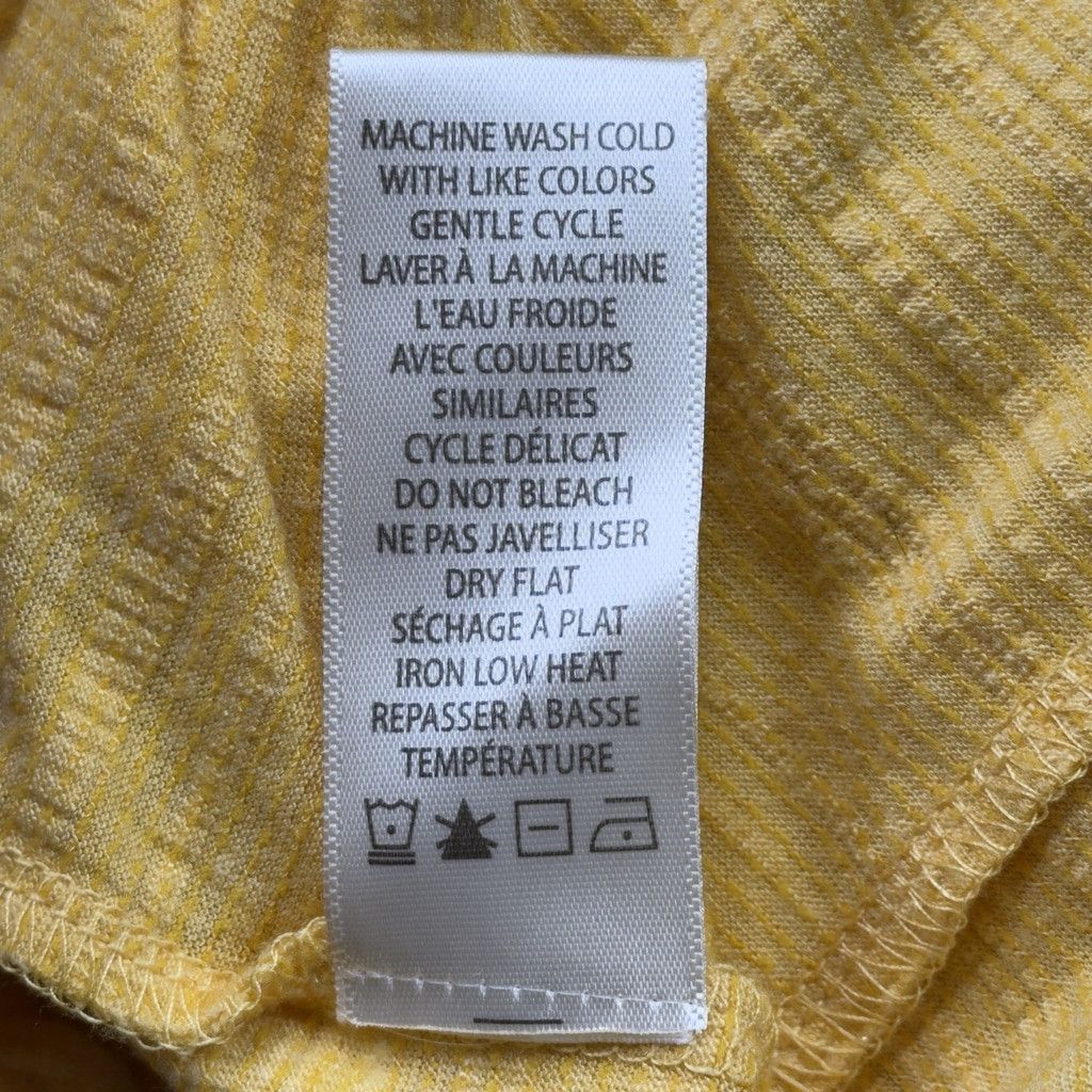 Other Max Studio NEW Shirt Large Yellow Short Sleeve Boho Blouse T Size L / US 10 / IT 46 - 7 Thumbnail