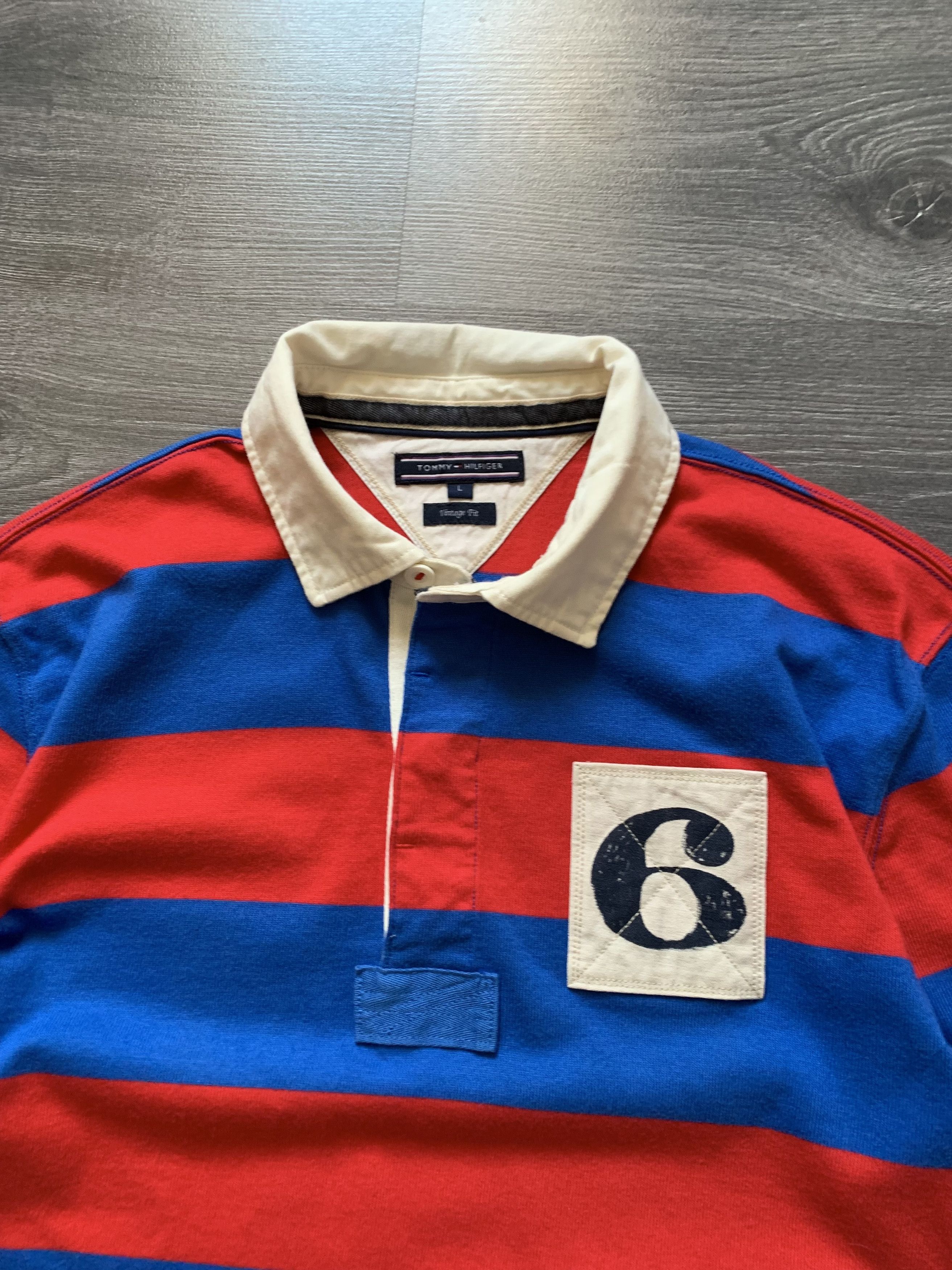 Tommy Hilfiger Tommy Hilfiger Y2K Striped Long Sleeve Rugby Shirt Size US L / EU 52-54 / 3 - 2 Thumbnail