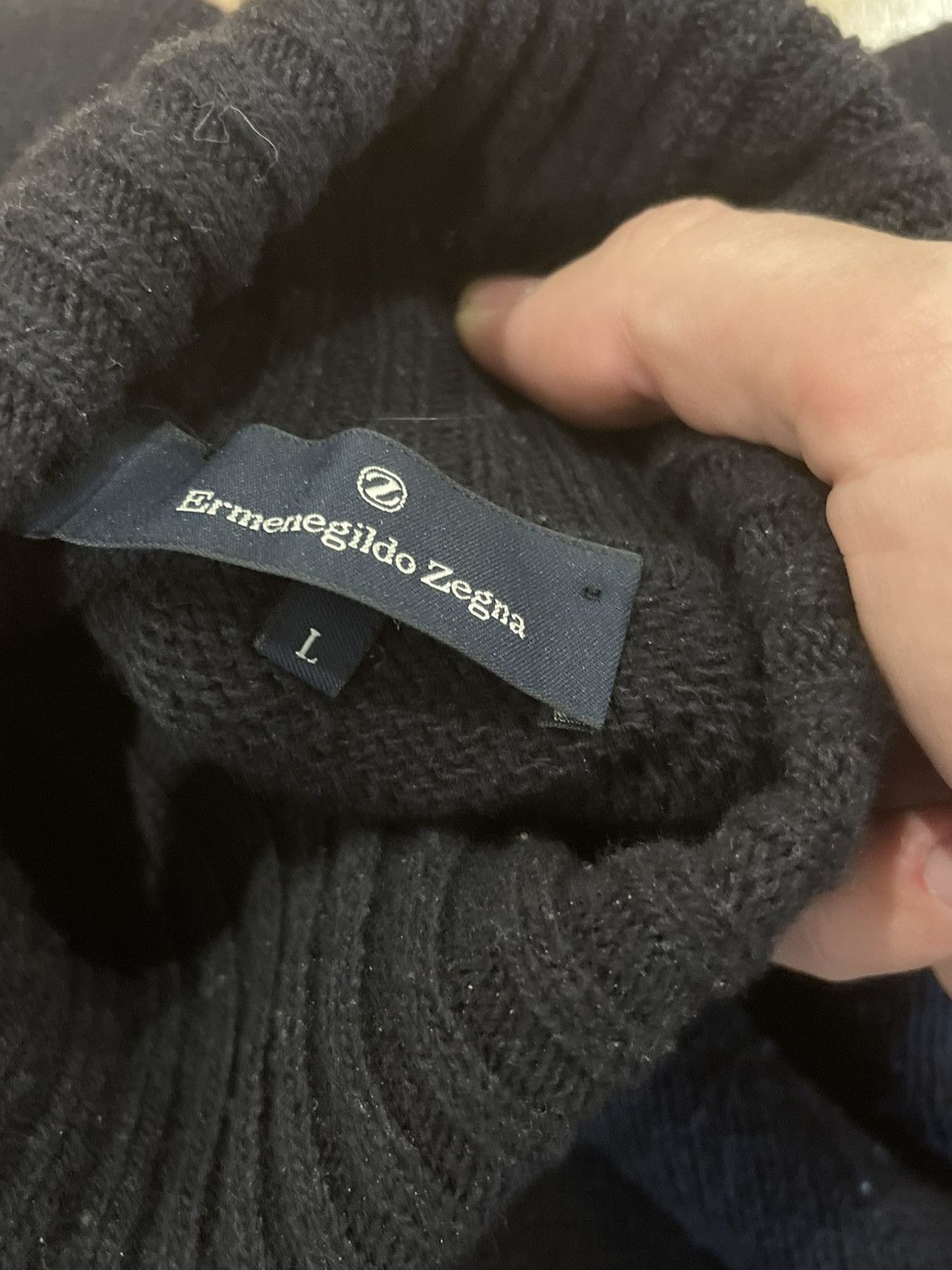 Ermenegildo Zegna × Z Zegna Zegna turtle knit sweater large navy/orange Size US L / EU 52-54 / 3 - 9 Thumbnail