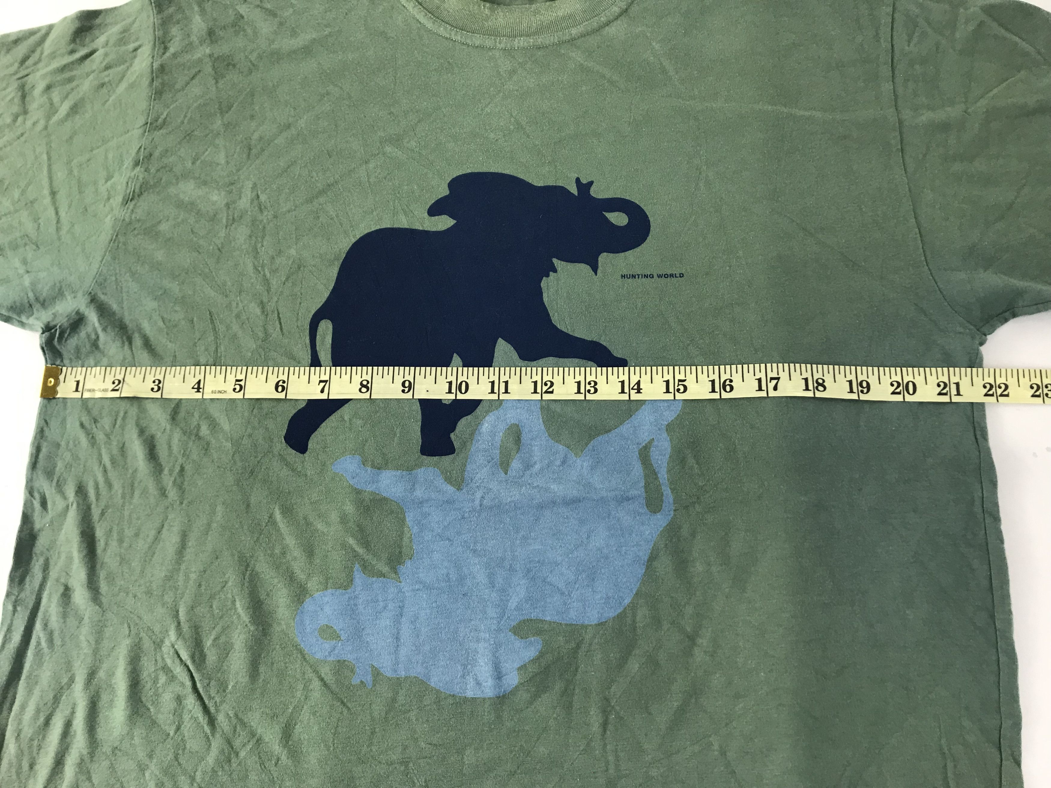 Vintage Hunting World Made In Italy Big Duo Elephant Printed Tee Size US L / EU 52-54 / 3 - 8 Thumbnail