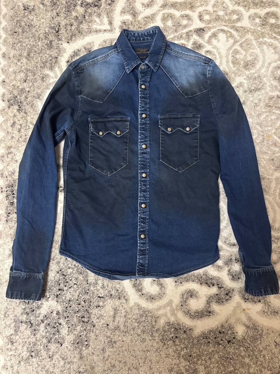 Zara Zara Man women's denim shirt, size S, blue Size S / US 4 / IT 40 - 6 Thumbnail