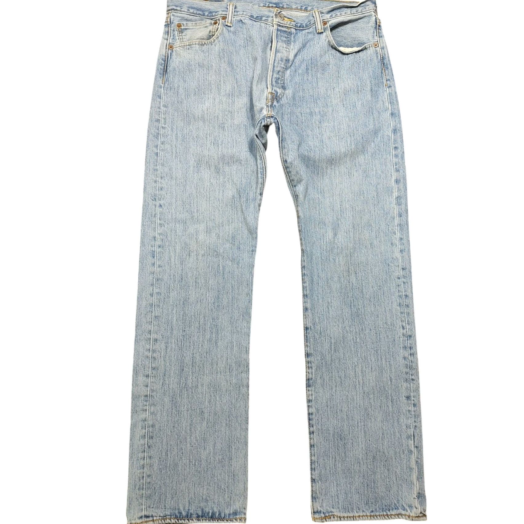 Levi's VINTAGE Levis Jeans Mens 36x31 501 Button Fly Straight Denim Cowboy Western Blue 5-Pocket Logo Embroidered Mens Regular Size 36 Blue Jeans Size US 36 / EU 52 - 2 Thumbnail