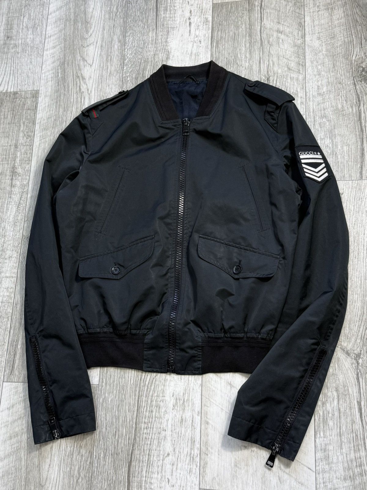 Gucci Gucci aviator bomber luxury Italian Designer jacket vintage Size US M / EU 48-50 / 2 - 1 Thumbnail