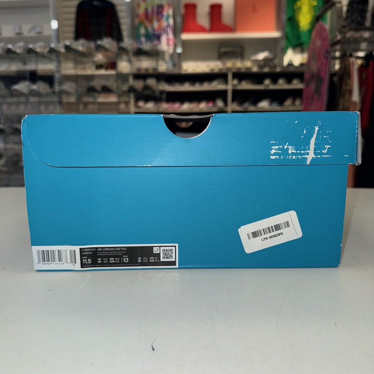 Jordan Brand Size 11.5 - Jordan 6 Retro Aqua Black Concord - CT8529-004 Size US 11.5 / EU 44-45 - 7 Thumbnail