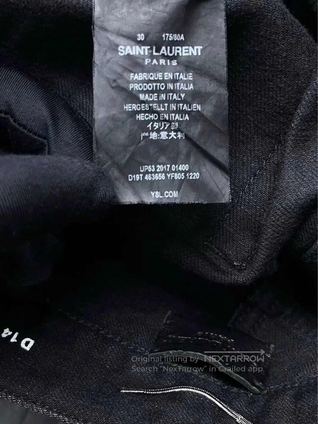 Saint Laurent Paris black straight. Size US 30 / EU 46 - 4 Thumbnail