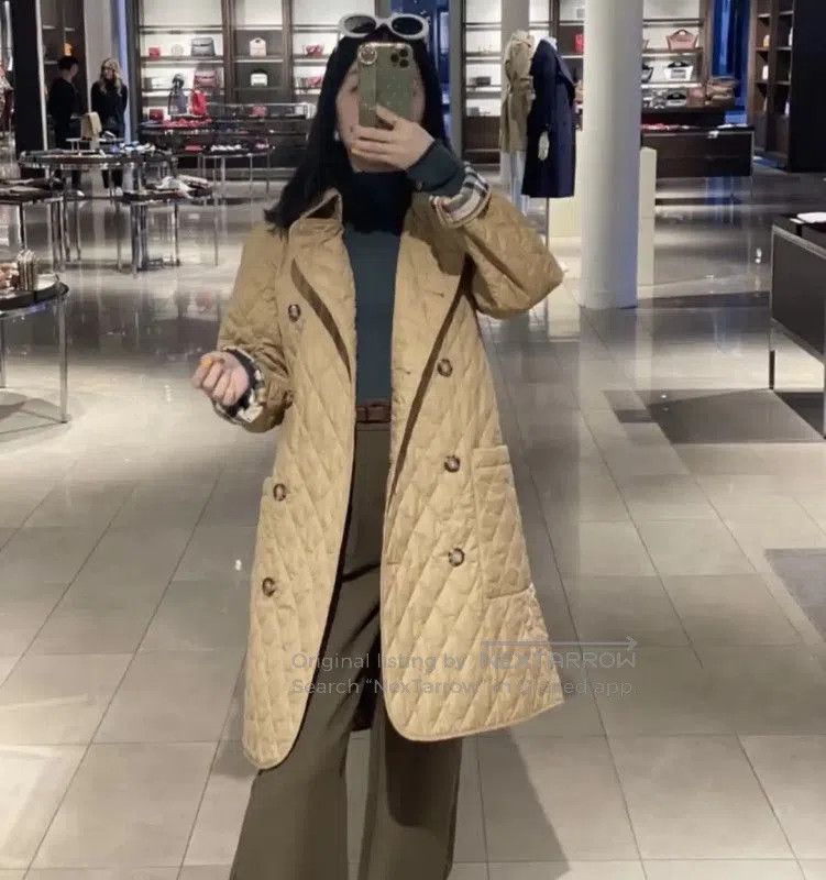 Burberry Burberry Cotton Khaki Women's Coat. Size M / US 6-8 / IT 42-44 - 2 Thumbnail