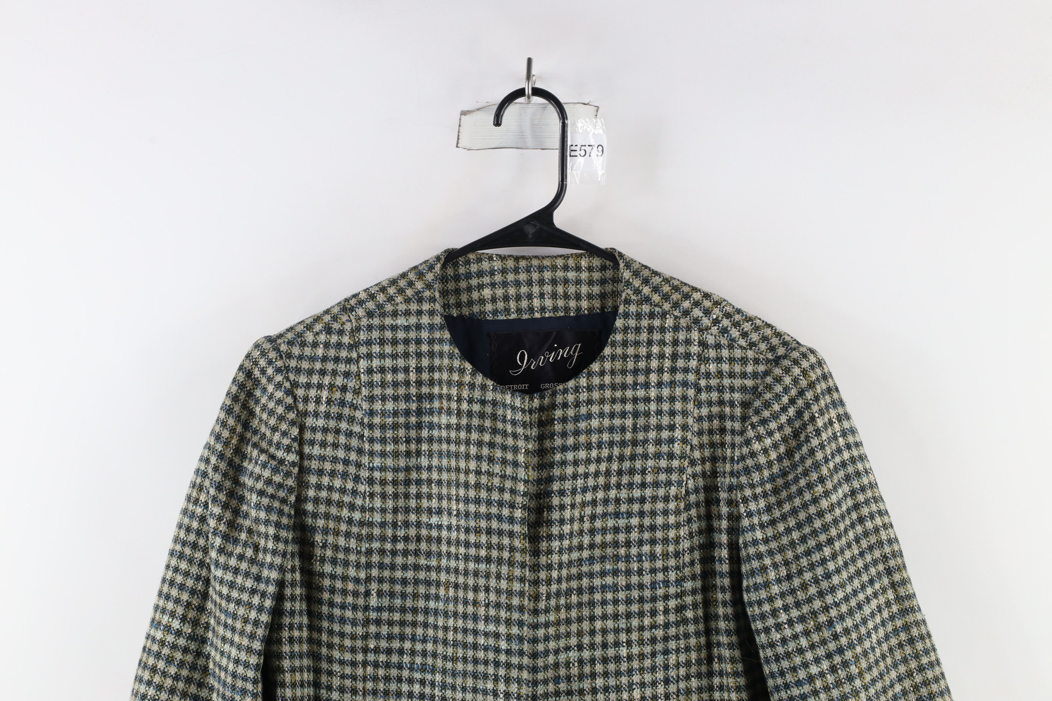 Vintage Vintage 50s Rockabilly Wool Tweed Blazer Jacket USA Size L / US 10 / IT 46 - 2 Thumbnail