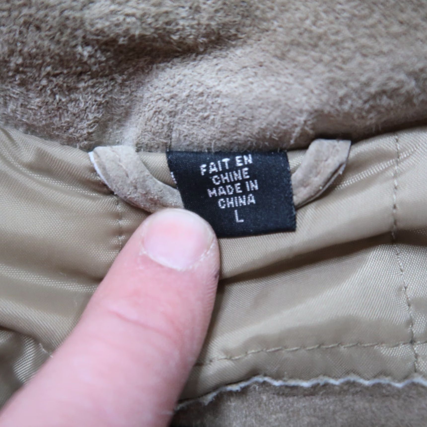 Vintage EMC Sueded Leather Full Zip Jacket Coat Mens Large Beige Insulated Softshell Lined Size US L / EU 52-54 / 3 - 6 Thumbnail