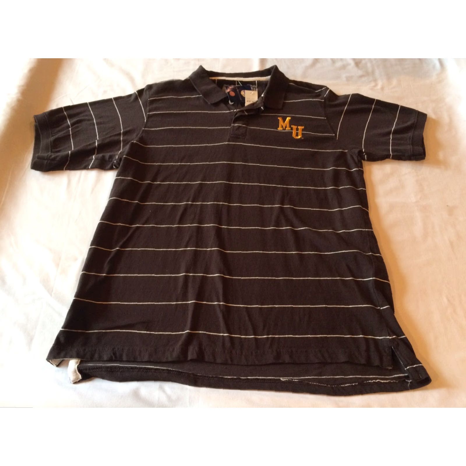 Vintage VINTAGE Missouri MU Tigers Polo Shirt XL NWT Sewn Logo Brown Striped Mens Shirt Polo XL Brown Tigers Missouri NWT Sewn Logo Size US XL / EU 56 / 4 - 5 Thumbnail