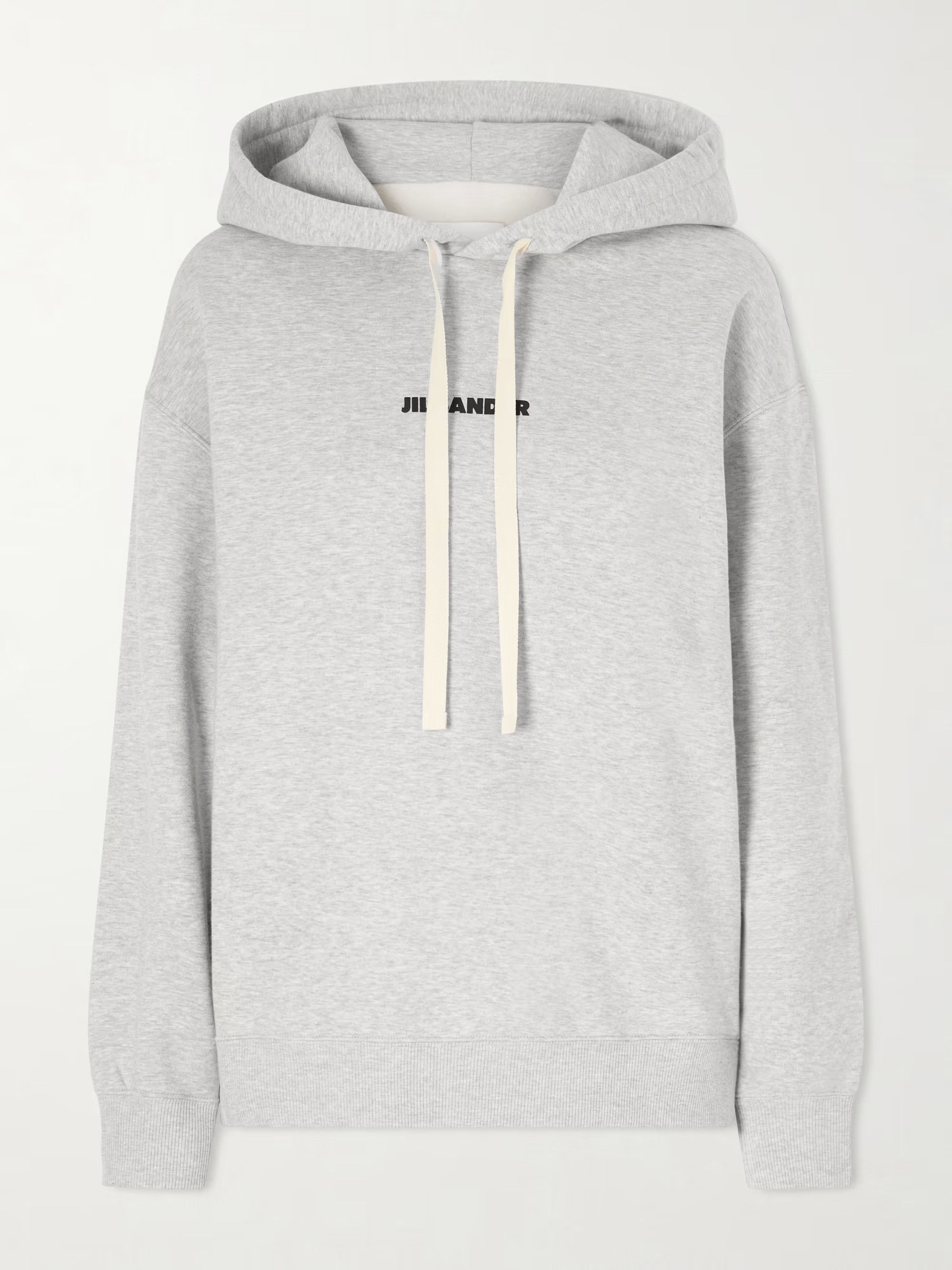 Jil Sander o1loc1c0426 Printed Cotton Jersey Hoodie in Grey Size US L / EU 52-54 / 3 - 1 Thumbnail