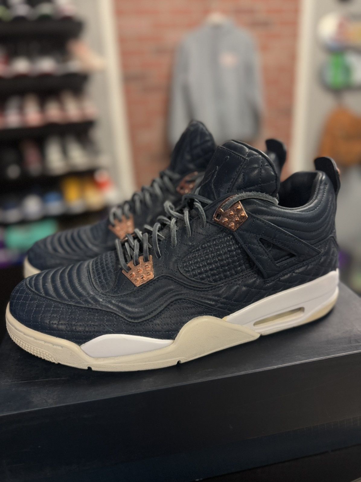 Jordan Brand × Nike Premium Jordan 4 Retro - 'Obsidian' (Size 12.5) RARE 2016 Size US 12.5 / EU 45-46 - 5 Thumbnail