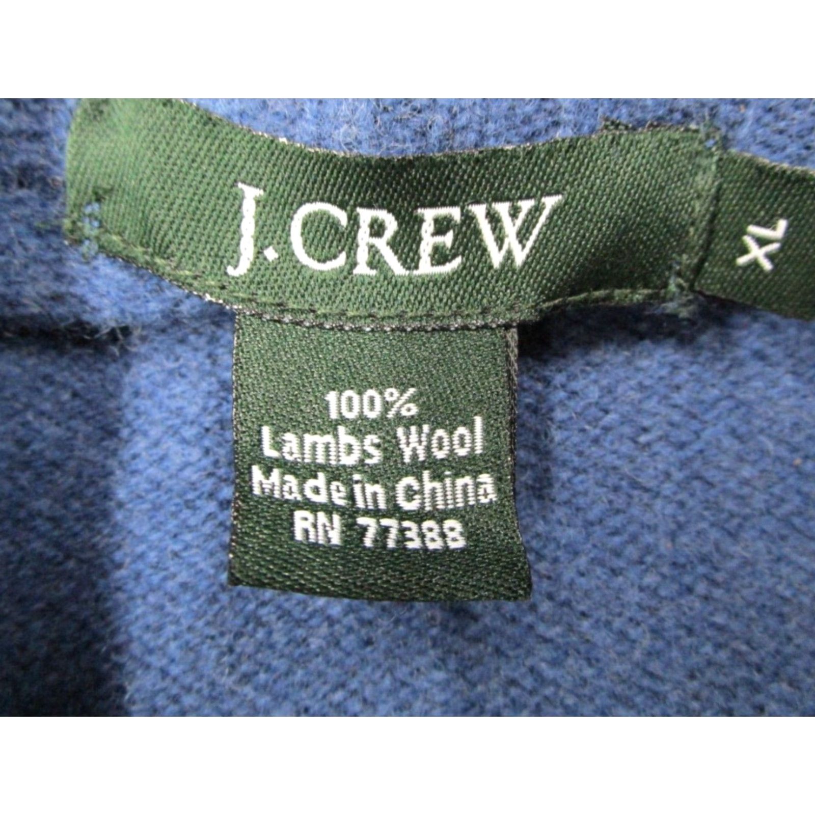J.Crew VINTAGE J.CREW Sweater Pullover Men’s XL Blue Wool 1/4 Zip Long Sleeve Casual Fall Winter Size US XL / EU 56 / 4 - 3 Thumbnail