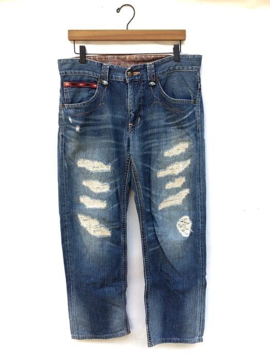 Japanese Brand Japanese Designer Brand Edwin Distressed Denim Pant Size US 35 - 1 Thumbnail