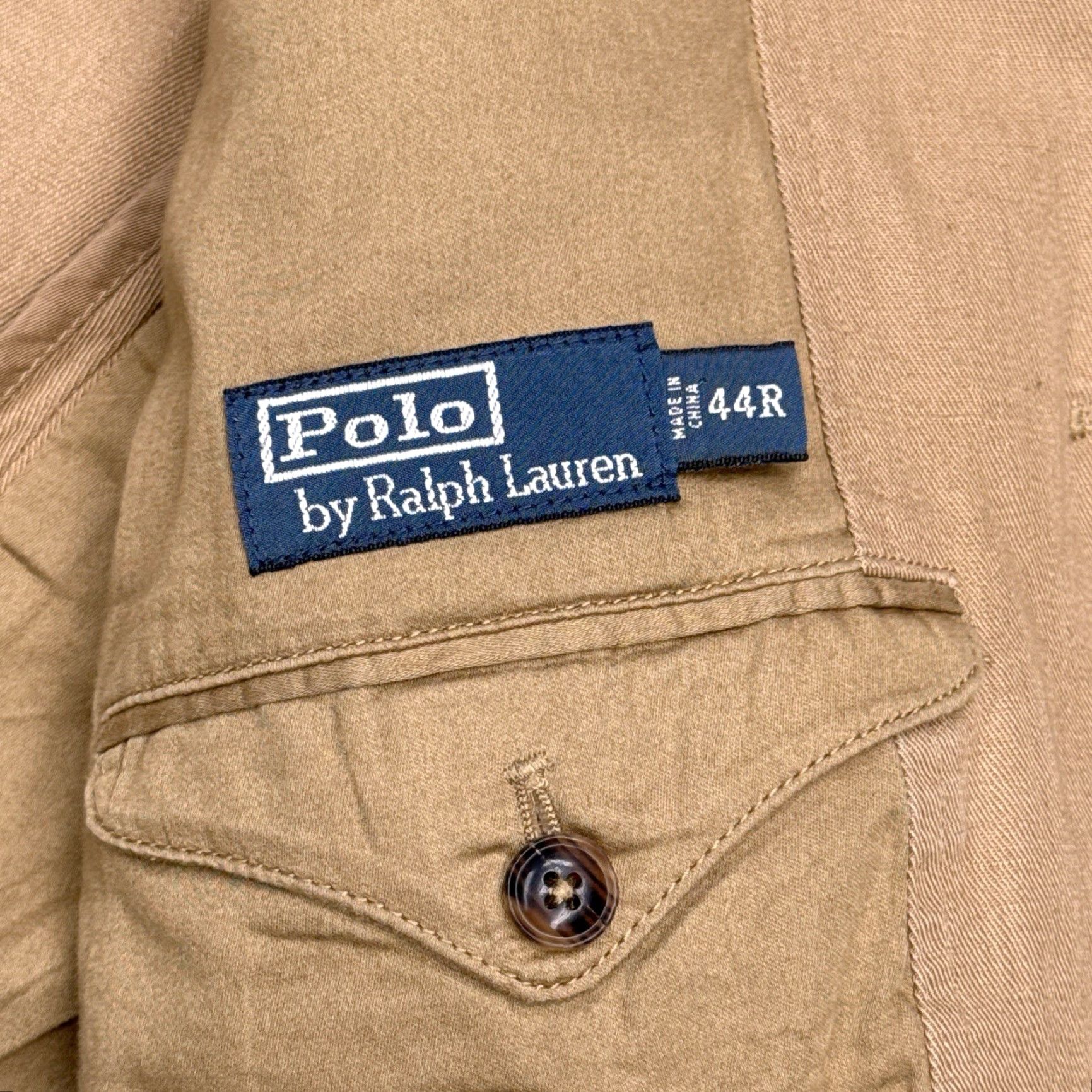 Polo Ralph Lauren Polo Ralph Lauren Sport Coat Blazer Jacket Linen Cotton 44R Tan Brown Notch Single-Vented Regular Three-Button Front Vintage No Size US XXL / EU 58 / 5 - 5 Thumbnail