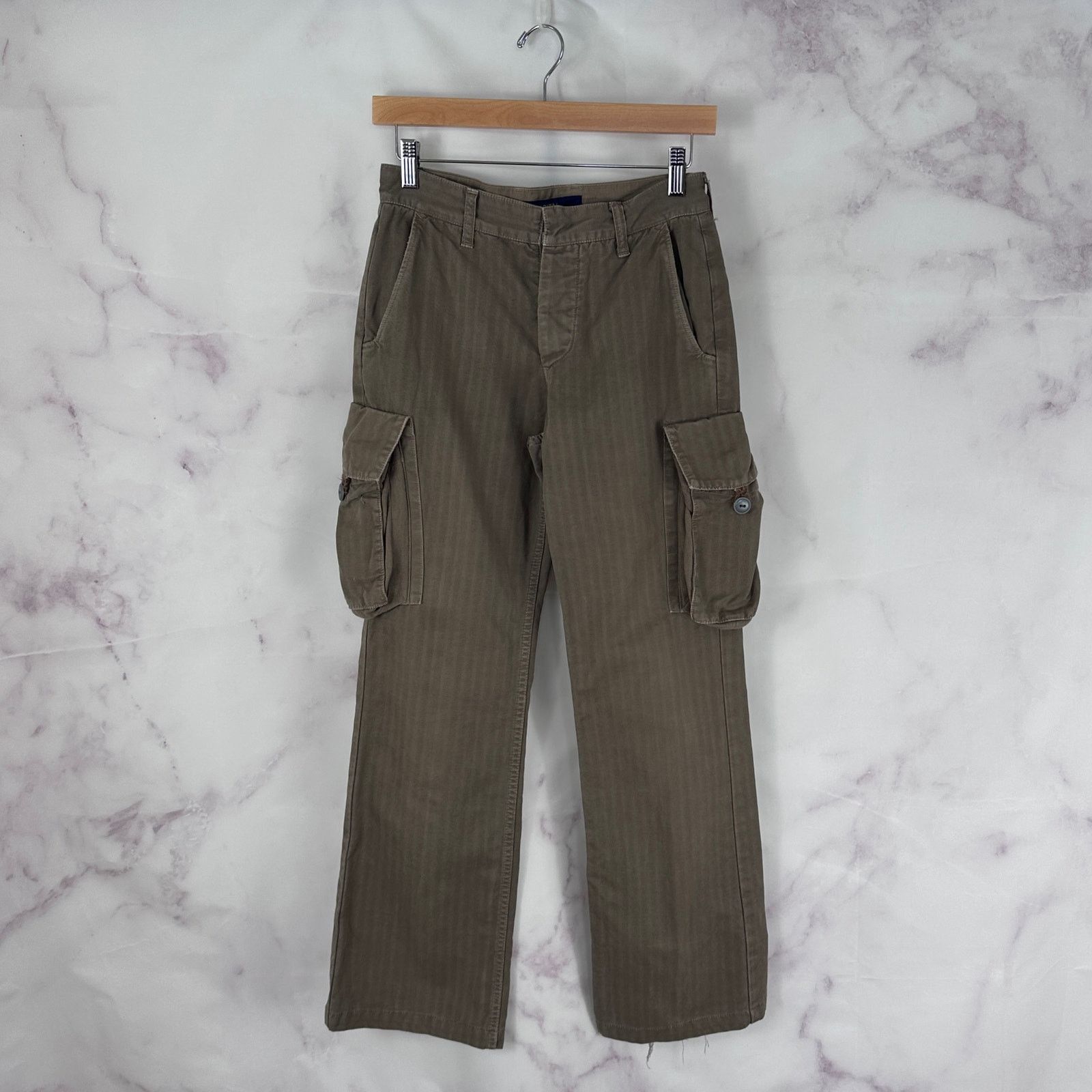 Kapital Brown Striped Cargo Pants Size US 29 - 1 Thumbnail