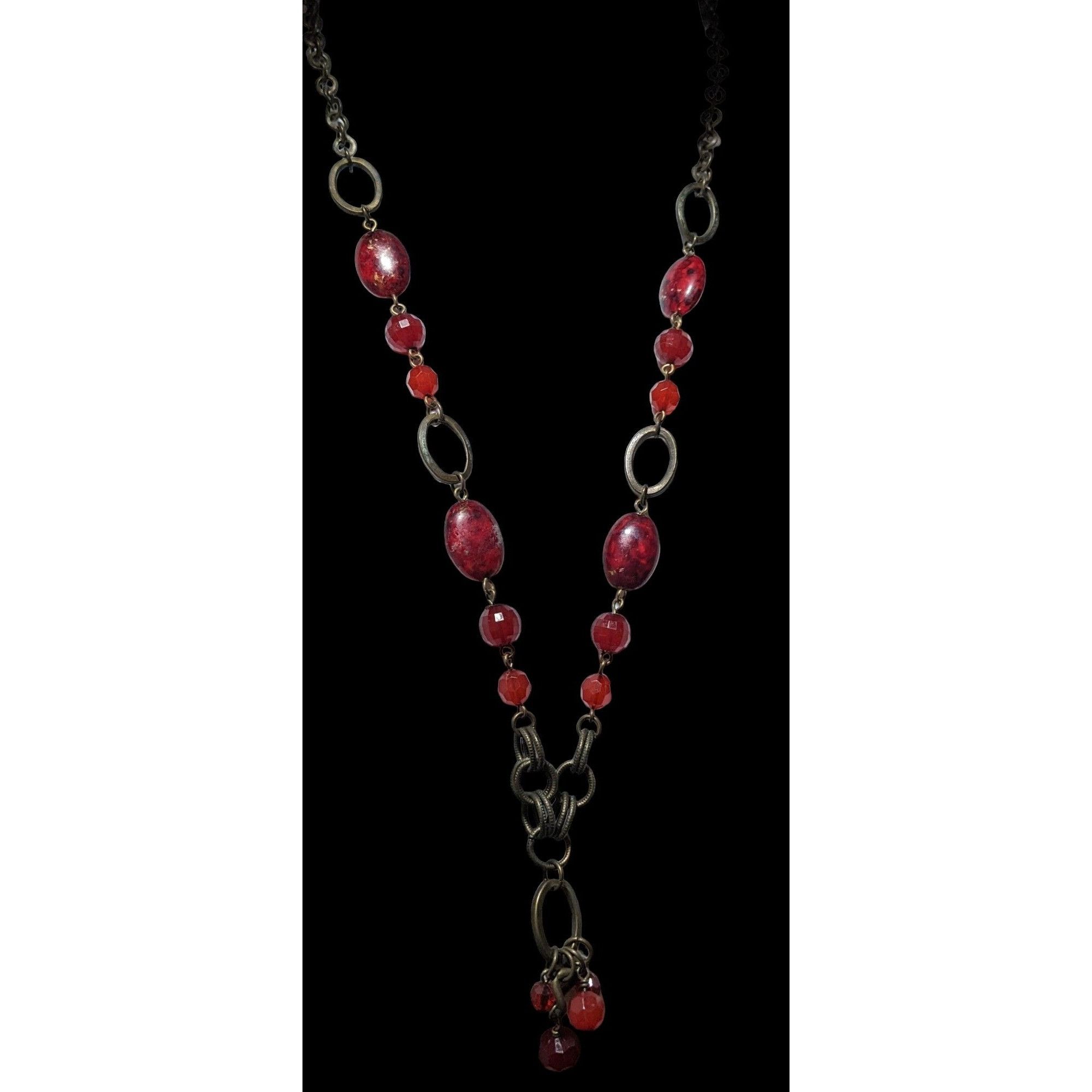 Other Premier Designs Vintage Red And Gold Beaded Necklace Size ONE SIZE - 4 Thumbnail