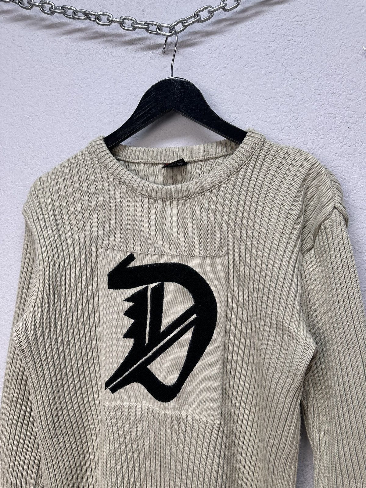 Diesel Vintage Diesel Striped Knit Sweater Distressed Avantgarde Size US M / EU 48-50 / 2 - 7 Thumbnail