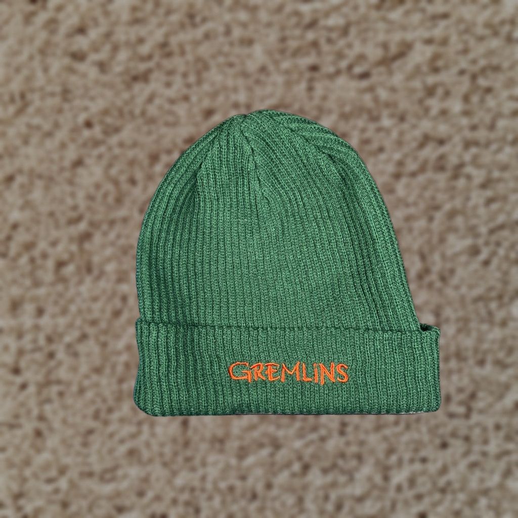 Cotton On Green Gremlins Beanie Toque Adult One Size Knit 100% Polyester Winter Snow Ski Unisex Adults Beanie Mens Womens Boys Girls Cotton On Size ONE SIZE - 1 Thumbnail