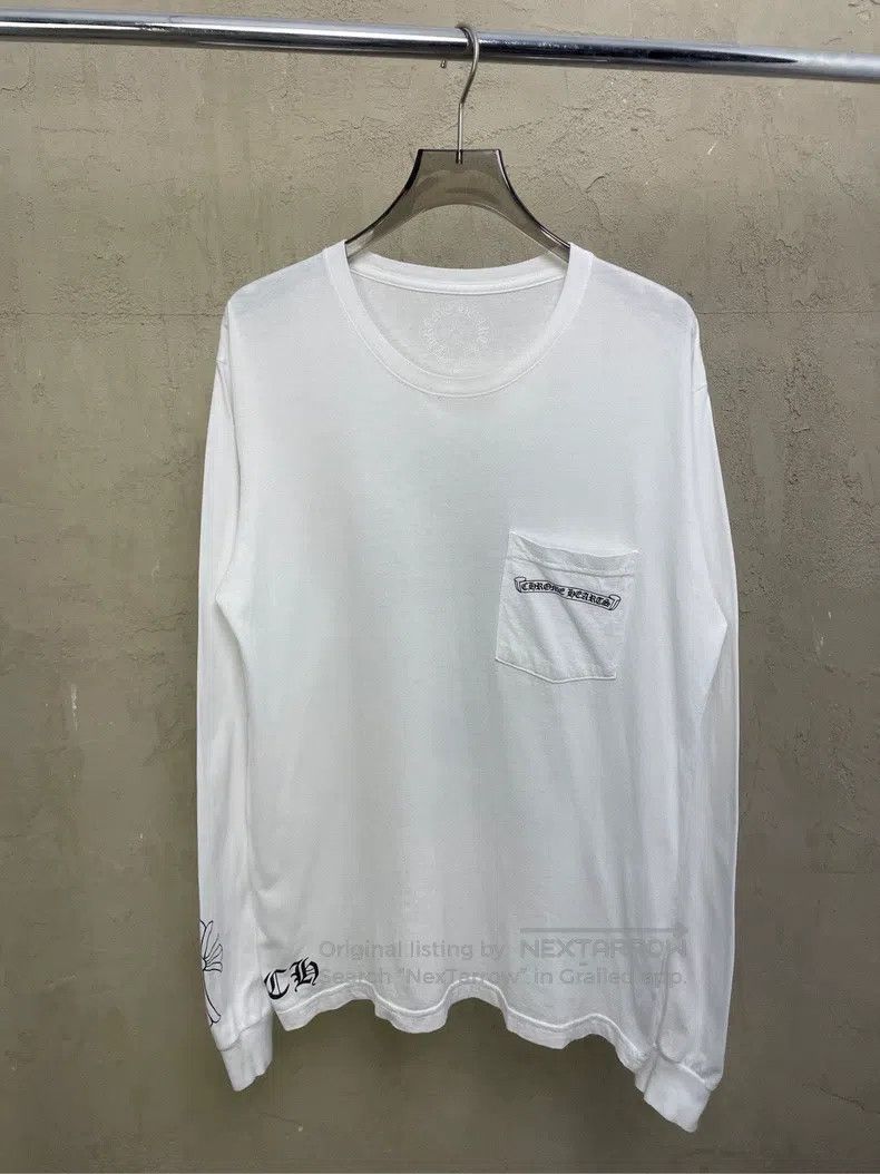 Chrome Hearts CHROME HEARTS Size M White Scroll Phantom Cross Long-Sleeve Size US M / EU 48-50 / 2 - 1 Thumbnail