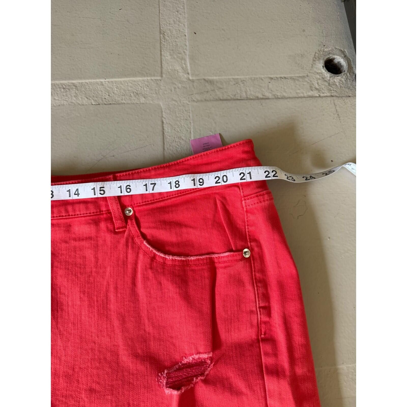Other Candace Cameron Bure Distressed Shorts Coral Frayed Hem 22W Size 42" / US 20 - 4 Thumbnail