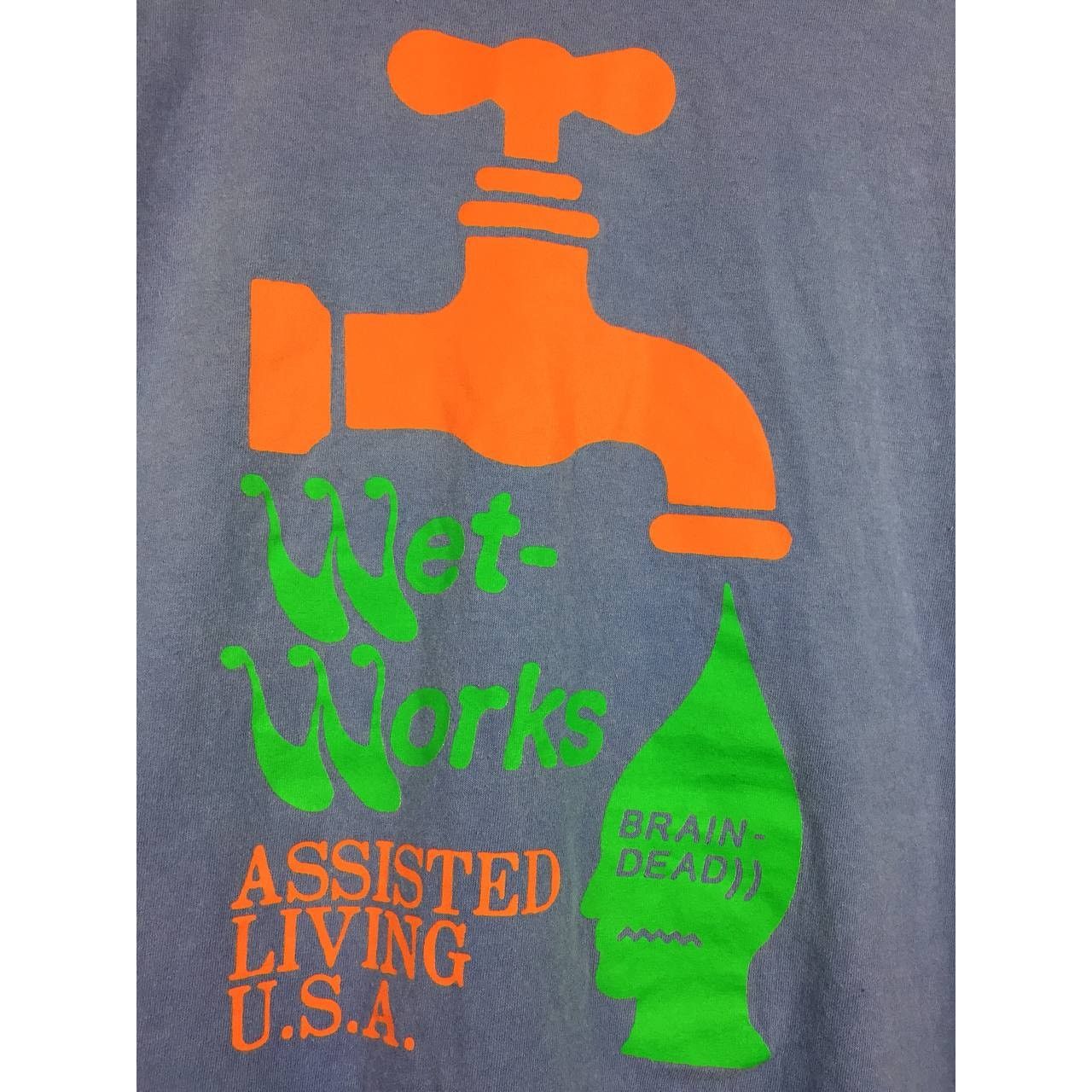 Brain Dead Wet Works Graphic Longsleeve Tee Size L