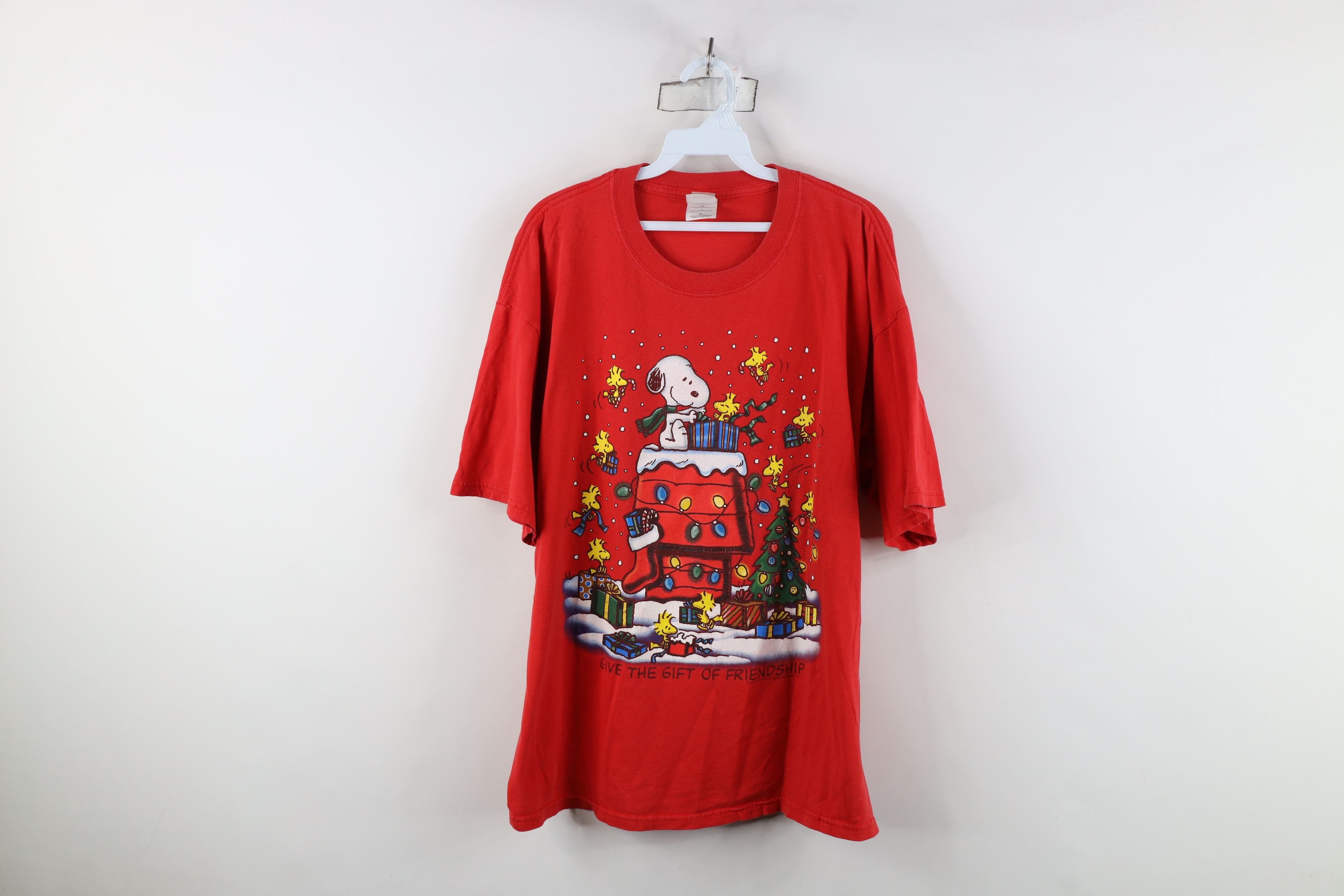 Vintage Vintage Peanuts Charlie Brown Snoopy Christmas T-Shirt Red Size US XL / EU 56 / 4 - 1 Thumbnail