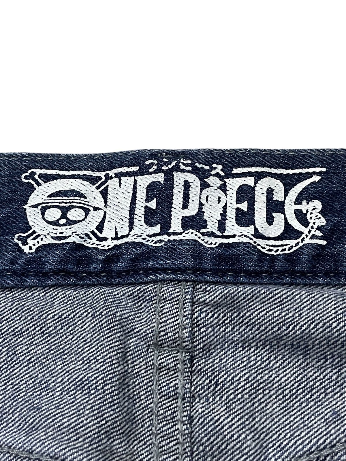 Japanese Brand Vintage One Piece Anime Ace And Luffy On Fire Rare Jeans Size US 30 / EU 46 - 20 Thumbnail