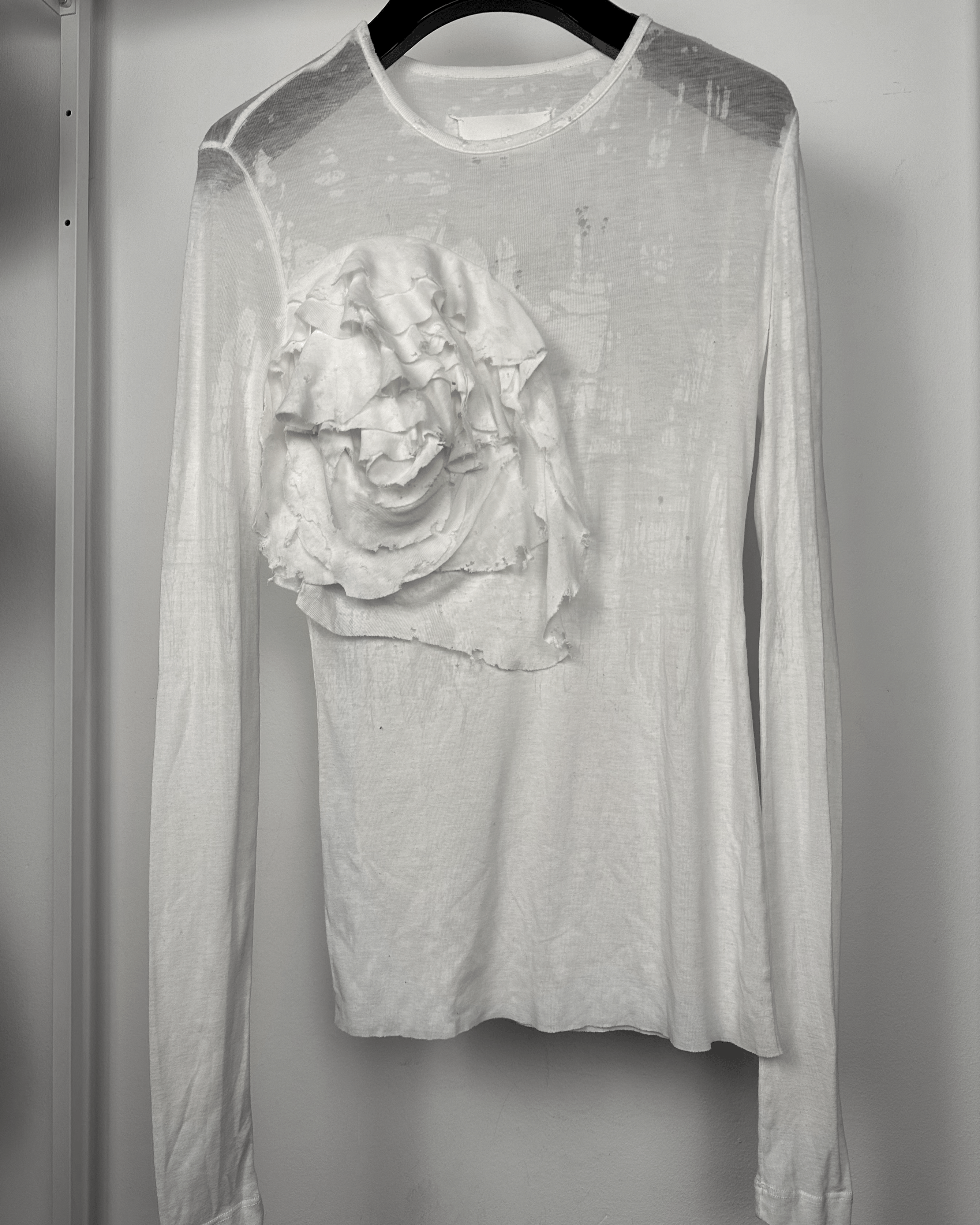Maison Margiela Maison Margiela Blank Tag Flower Applique Sheer Longsleeve Size US S / EU 44-46 / 1 - 3 Thumbnail