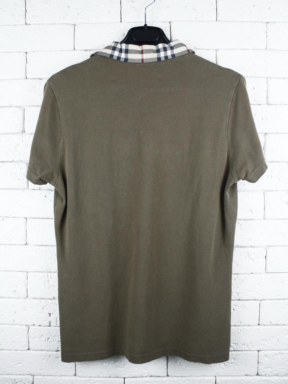 Burberry Burberry Olive Green Polo Shirt Nova Check Collar Vintage Size US S / EU 44-46 / 1 - 2 Thumbnail