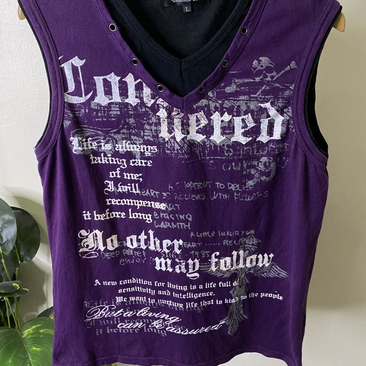 If Six Was Nine BeaumontCarr Seditionaries Poem Studded Double Layer Punk TT Size US M / EU 48-50 / 2 - 2 Thumbnail