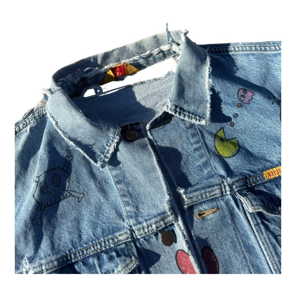 Rustler Rustler XL Custom Hand Painted Distressed Denim Jacket Size US XL / EU 56 / 4 - 3 Thumbnail