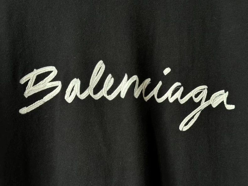 Balenciaga Balenciaga Cursive Short Sleeve Size US M / EU 48-50 / 2 - 2 Thumbnail