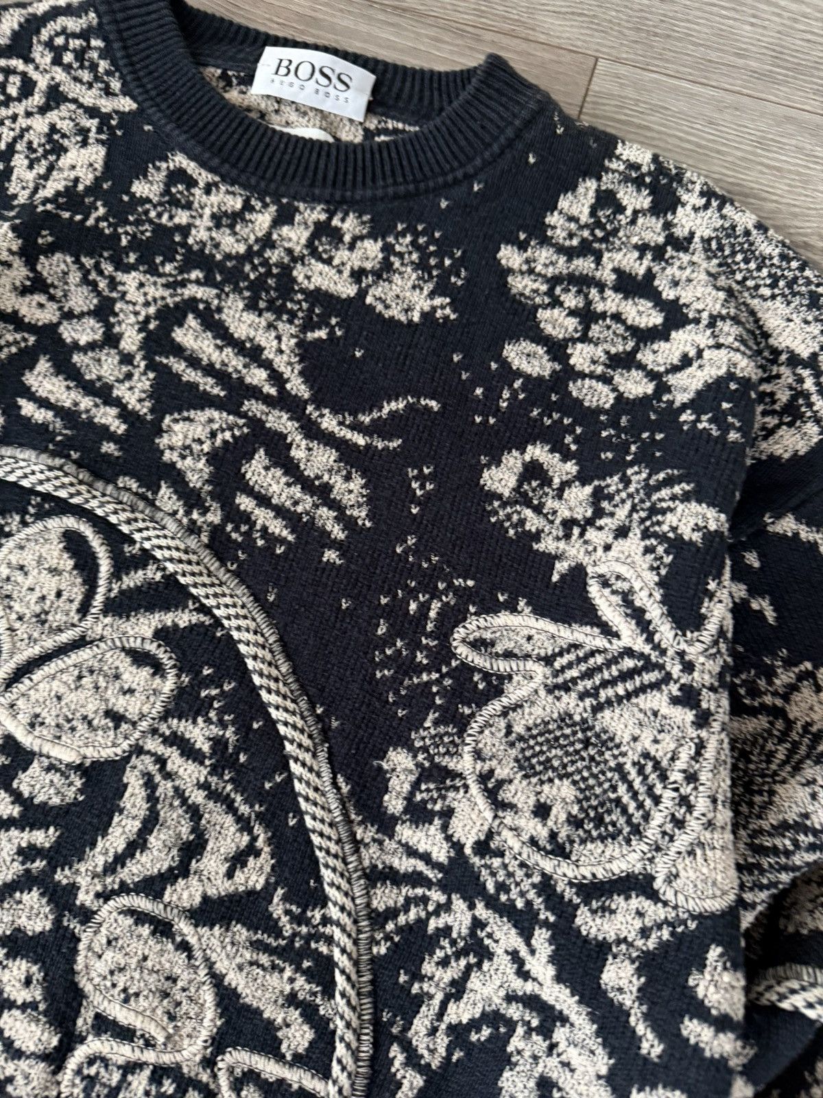 Hugo Boss Antique Archival Knitted Vintage Luxury Hugo Boss Sweater Size US L / EU 52-54 / 3 - 11 Thumbnail