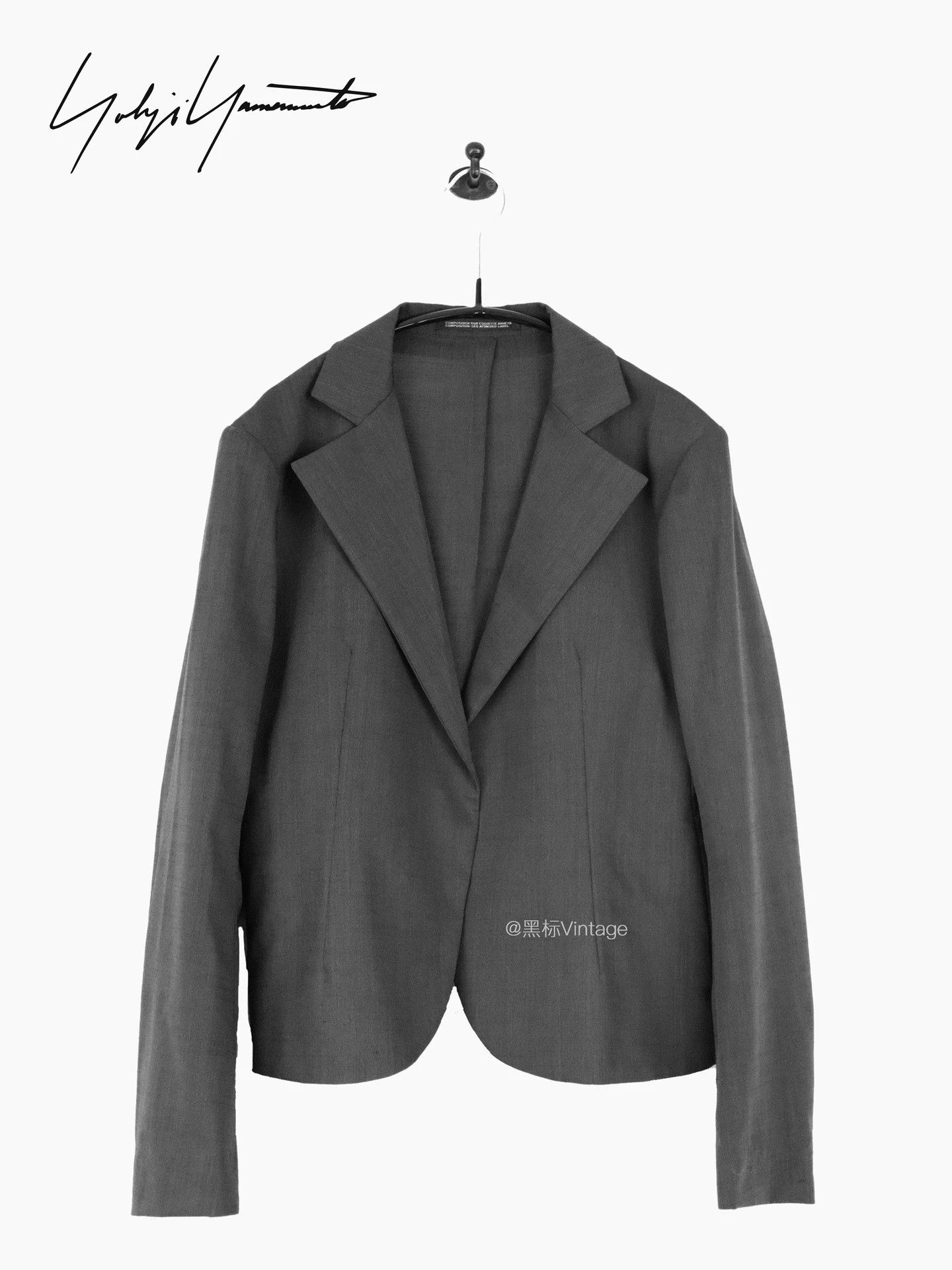 Yohji Yamamoto Yohji Yamamoto 15AW Charcoal Gray Minimal Blazer Women's Size S / US 4 / IT 40 - 1 Thumbnail
