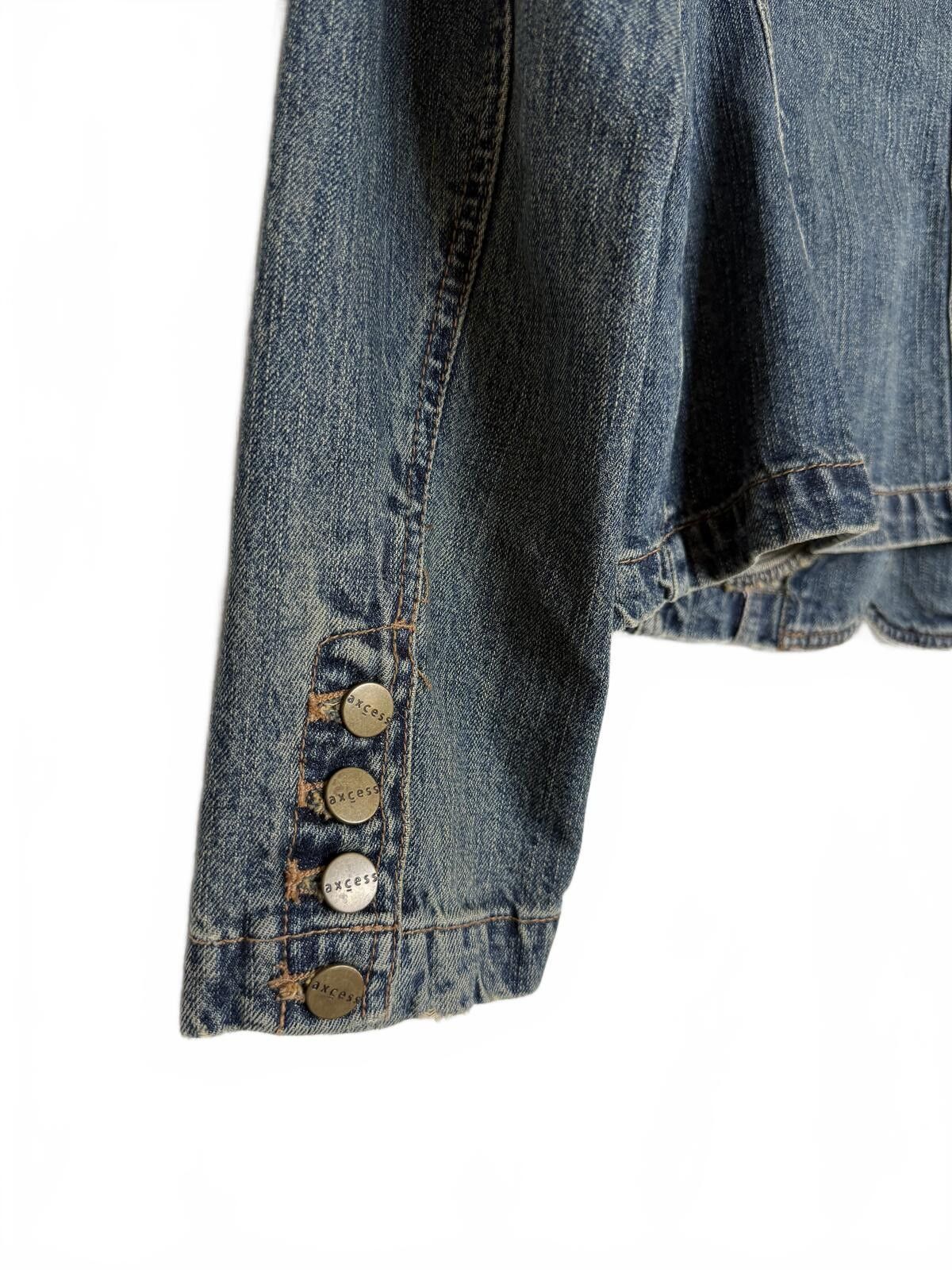 Other Vintage Y2K Denim Jacket with Embroidered Collar Size XL / US 12-14 / IT 48-50 - 6 Thumbnail