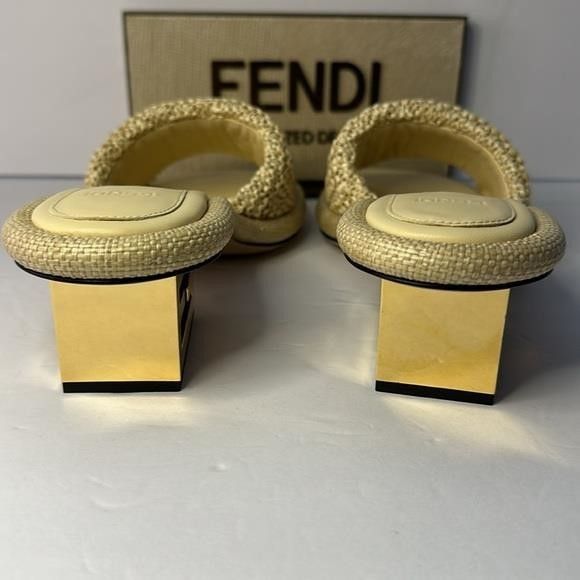 Fendi New Authentic Fendi Baguette Raffia Open-Toe Woven Slip-On S Size US 6 / IT 36 - 9 Thumbnail
