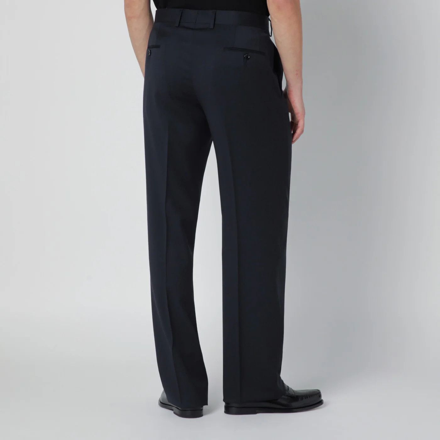 Lardini o1d2blof0526 Wool Trousers Pants in Blue Size US 30 / EU 46 - 3 Thumbnail