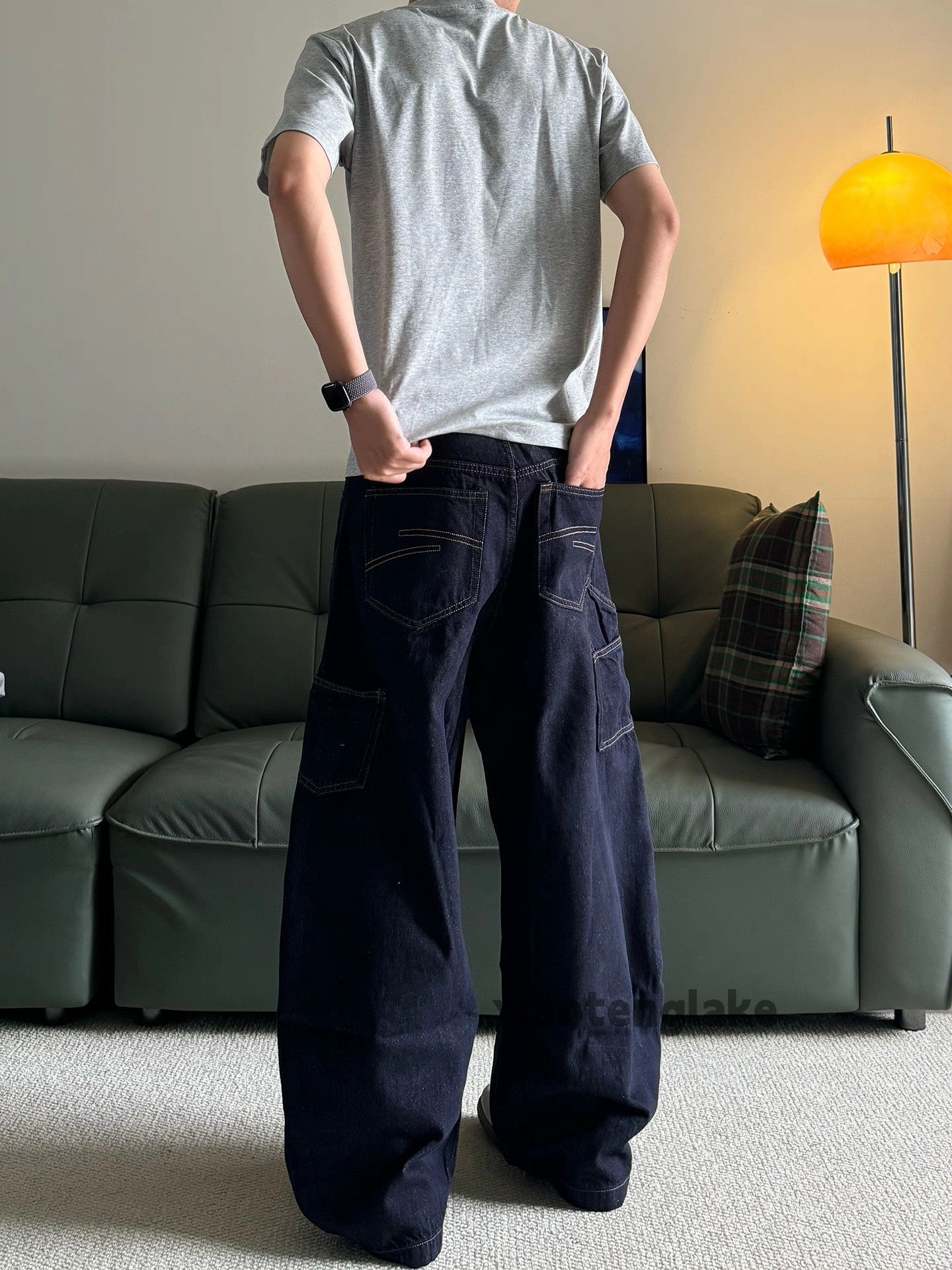 Jean Unisex outdoor utility punk yuppie cargo hiphop jeans Size US 30 / EU 46 - 5 Thumbnail