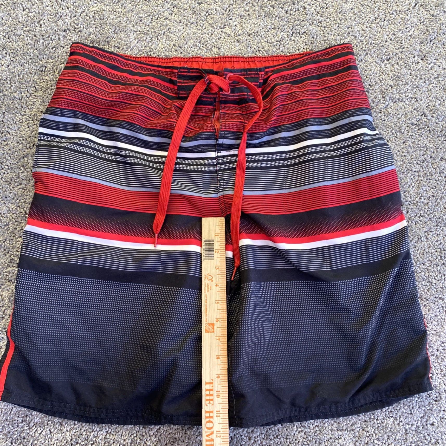 Ocean Pacific Ocean Pacific Board Shorts Men's L Lined 36-38 Swim Surf Water Red Black Size US 33 - 4 Thumbnail