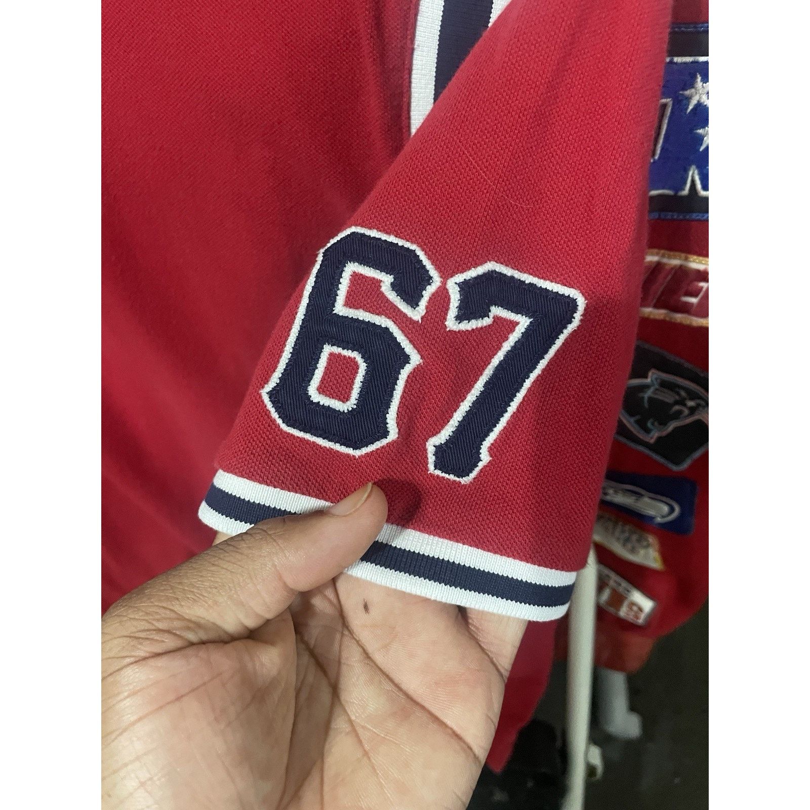 Ralph Lauren Size XL- VTG Polo by Ralph Lauren Spell Out Rugby Shirt Red Size US XL / EU 56 / 4 - 4 Thumbnail