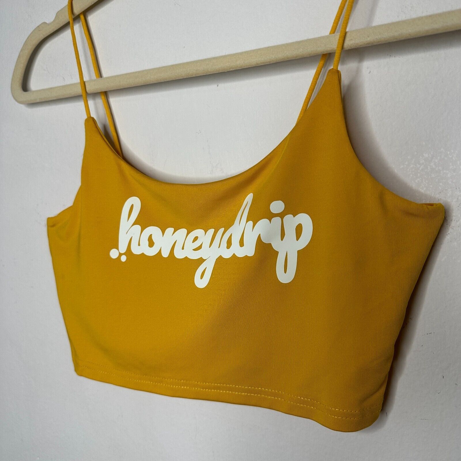 Other Mustard Yellow Honeydrip Crop Top Spaghetti Strap Cami S Size M / US 6-8 / IT 42-44 - 3 Thumbnail