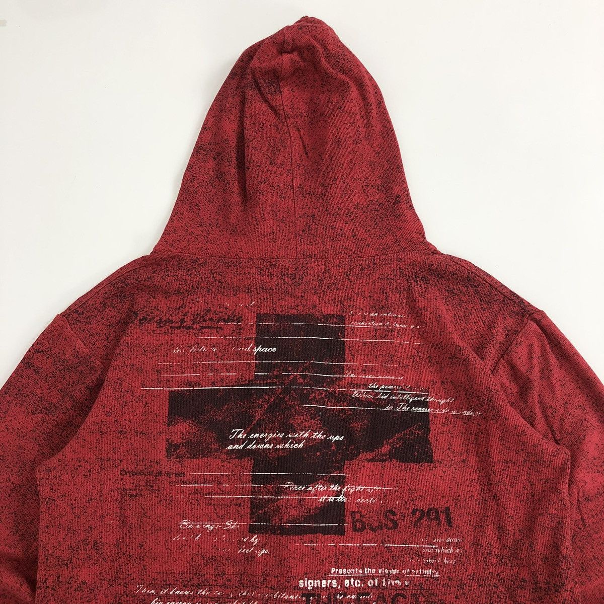 BERNINGS SHO 2000s Bernings Sho Asymmetric Grunge Lgb Cross Goa ZipHoodie Size US L / EU 52-54 / 3 - 17 Thumbnail