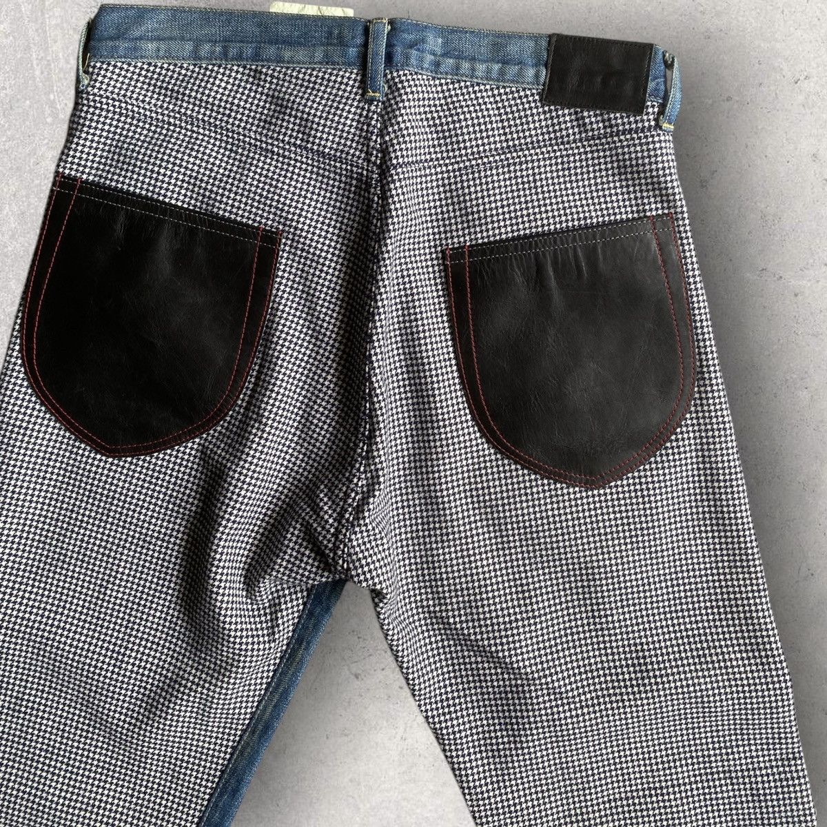 Junya Watanabe Fall2013 Denim/Houndstooth Baggy Jeans Size 30" / US 8 / IT 44 - 5 Thumbnail